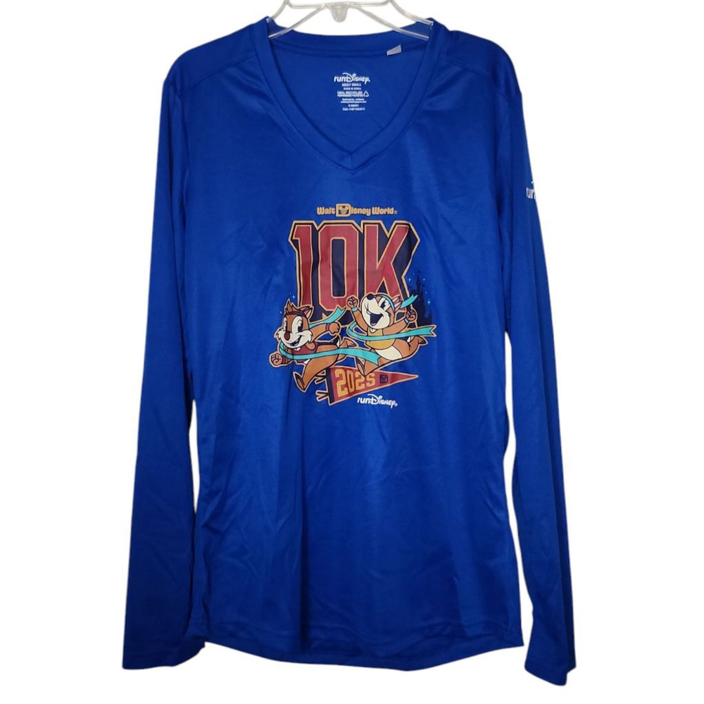 Women's Run Disney Chip n' Dale 10K 2025 T-shirt Small Blue
